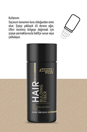 Saç Dolgunlaştırıcı Anında Dolgunluk Sağlayan Koyu Kahverengi Fiber 27.5 gr.
