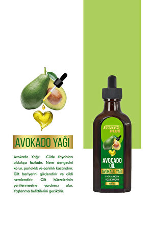 Avokado Cilt Bariyerini Güçlendiren Parlaklık Canlılık Kazandıran Yüz ve Vücut Yağ100 ml