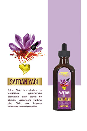 Safran Nemlendiren Kırışıklık Görünümünün Azalmasına Yardımcı Yüz ve Vücut Yağ 100 ml