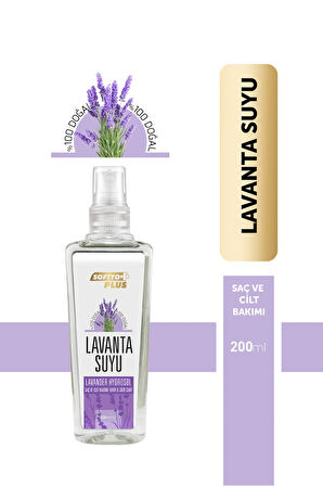  Cilt ve Saç için Kullanıma Uygun Yatıştırıcı ve Ferahlatıcı Lavanta Suyu 200 ml