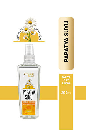 Saç İçin Parlaklık Veren ve Canlılık kazandıran Papatya Suyu 200 ml