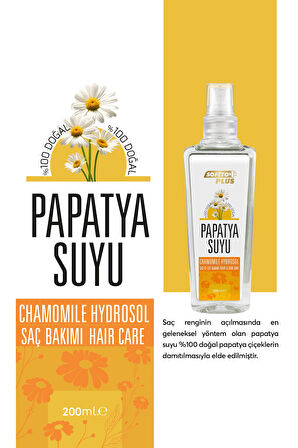Saç İçin Parlaklık Veren ve Canlılık kazandıran Papatya Suyu 200 ml