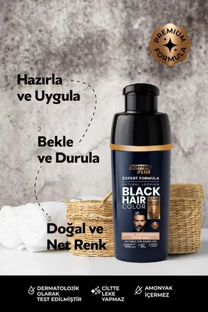 Expert Men Black Hair Color – Siyah - Geliştirilmiş Formül / 3 ADET
