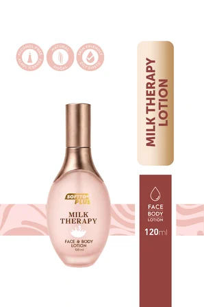 SOFTTO PLUS MILK THERAPY YÜZ & VÜCUT LOSYONU 120 ML – SHEA BUTTER, SÜT PROTEİNİ, GLİSERİN VE VİTAMİN E İÇERİKLİ NEMLENDİRİCİ BAKIM LOSYONU