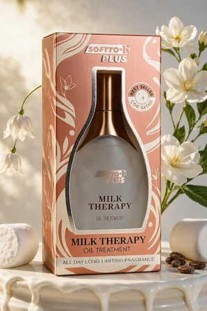SOFTTO PLUS MILK THERAPY OIL 120 ML – VİTAMİN E VE BİTKİSEL ÖZLERLE CİLT & SAÇ BAKIM YAĞI
