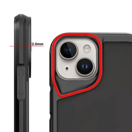 iPhone 15 Kılıf Kamera Çıkıntılı Lüx Şeffaf Silikon 