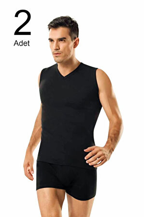 2'li Paket V Yaka 0 Kol Erkek Fanila