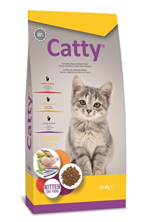 Catty Tavuklu Yavru Kedi Maması 15 Kg