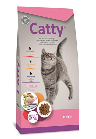 Catty Tavuklu Yetişkin Kedi Maması 15 Kg