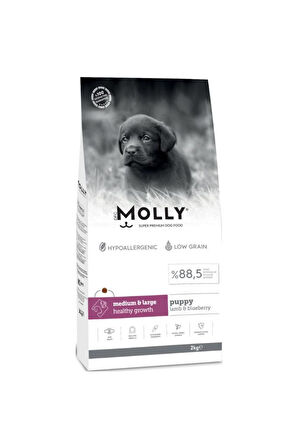 Molly Kuzulu Yabanmersinli Orta ve Büyük Irk Yavru Köpek Maması 2 kg