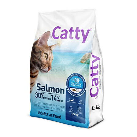 Catty Yetişkin Kedi Maması Somonlu 1,5 Kg