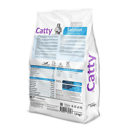 Catty Yetişkin Kedi Maması Somonlu 1,5 Kg