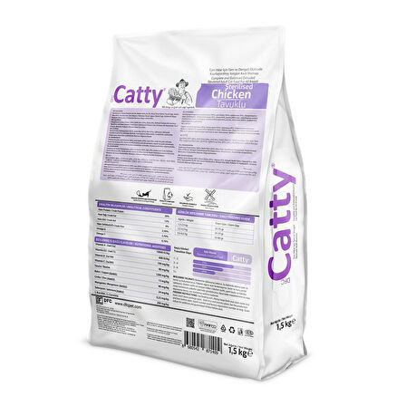 Catty Kısırlaştırılmış Kedi Maması Tavuklu 1,5 Kg