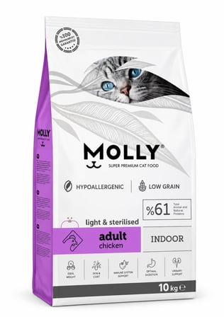 Molly Tavuklu Kısırlaştırılmış Kedi Maması 10 Kg