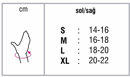 Orthocare 4521/XXLARGE SOL Başparmak Destekli El Bilek Ateli
