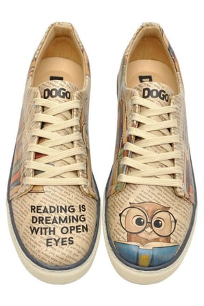 Kadın Vegan Deri Bej Sneakers - The Wise Owl Tasarım
