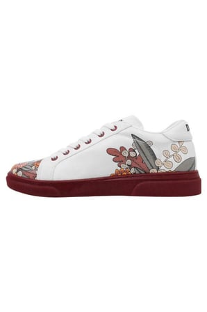 Kadın Vegan Deri Beyaz Sneakers - Magic In The Air Tasarım