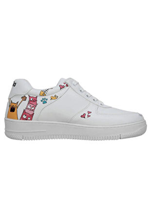 Dogo Cat Lovers Beyaz Kadın Sneaker