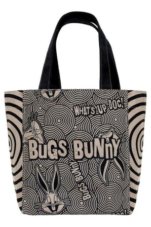 Dogo Kadın Vegan Siyah Large Tote Bag - Warner Bros What's Up, Bag! Tasarım