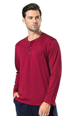 %100 Pamuk Erkek Uzun Kol Çeyizlik Kutulu Pijama Takım