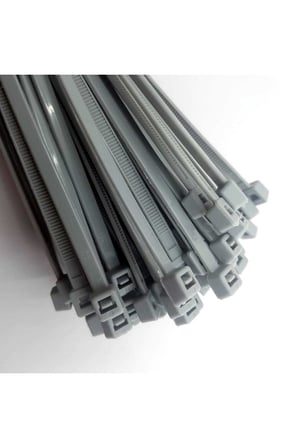 3.6 X 370 Kablo Bağı Plastik Cırt Kelepçe Gri 100 Adet