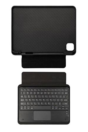 Galaxy Tab A8 10.5 SM-X200 (2021) Border Keyboard Bluetooh Bağlantılı Standlı Klavyeli Tablet Kılıfı