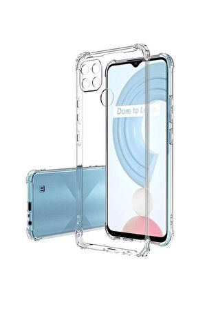 Realme C25Y Kılıf Köşeleri Airbagli Kamera Korumalı Silikon