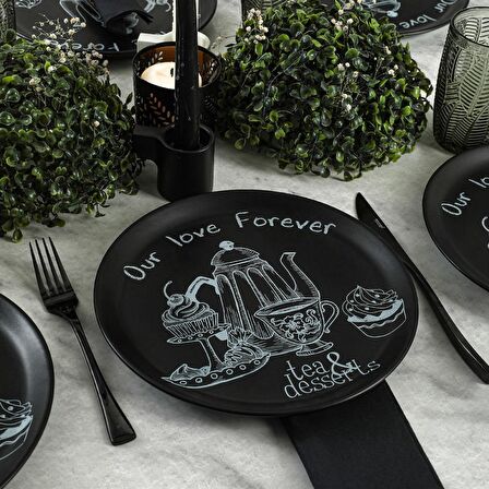 Keramika Tea & Deserts Hitit Servis Tabağı 25 Cm 6 Adet