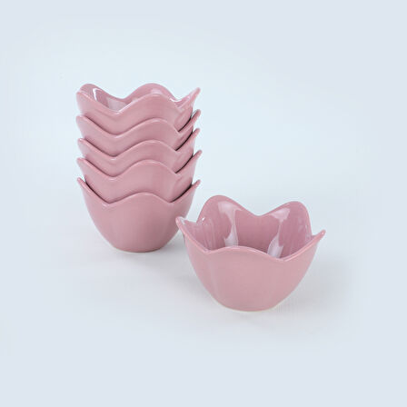Keramika Violet Zambak Çerezlik 12 Cm 6 Adet