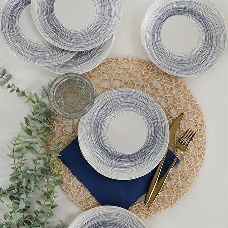 Keramika Round Line Pasta Tabağı 20 Cm 6 Adet - 18401