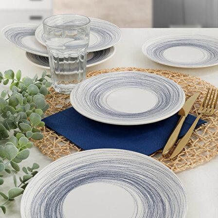 Keramika Round Line Pasta Tabağı 20 Cm 6 Adet - 18401