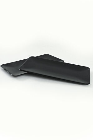 Keramika Siyah Siera Kayık Tabak 33 Cm 2 Adet