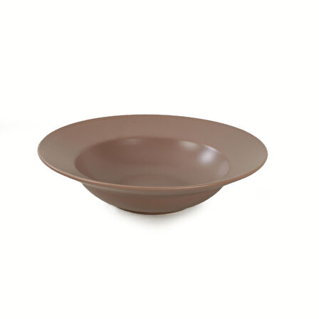 Keramika Delta Mat Açık Taupe Makarna Tabağı 26 Cm - 958