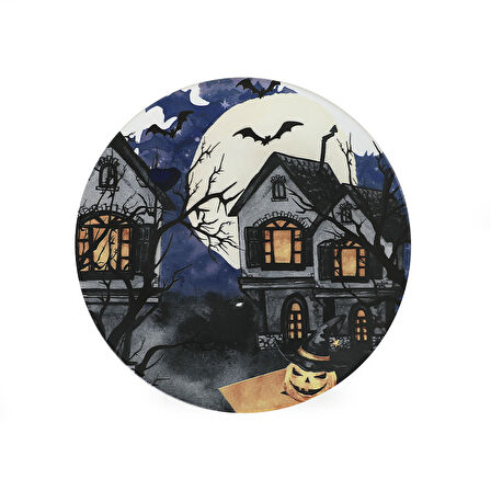 Keramika Halloween Blue Castle Servis Tabağı 26 Cm 19951