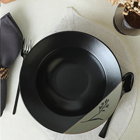 Keramika Trace Of Black Delta Makarna Tabağı 26 Cm 21487