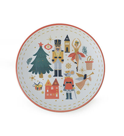 Keramika New Year Kurşun Asker Servis Tabağı 26 Cm 21653