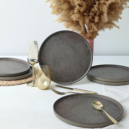 Keramika Vintage Stackable Servis Tabağı 27 Cm 6 Adet 21724