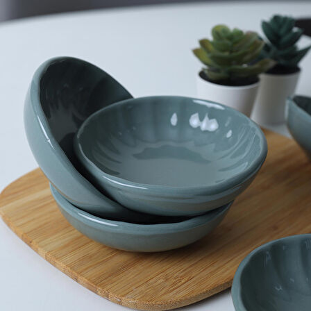 Keramika Granit Turkuaz Sirius Çerezlik / Sosluk 12 Cm 6 Adet Q07