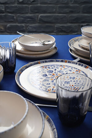 Keramika Sapphire Yemek Takımı 24 Parça 6 Kişilik  22743-46