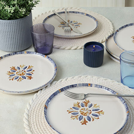 Keramika Sapphire  Nordıc Pasta Tabağı 22 Cm 6 Adet 22746