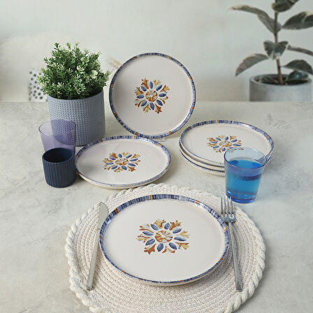 Keramika Sapphire  Nordıc Pasta Tabağı 22 Cm 6 Adet 22746