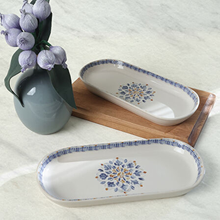 Keramika Sapphire Noyan Kayık Tabak 26 Cm 2 Adet 22745