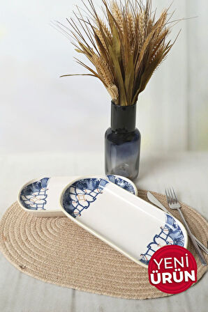 Keramika Wave Flow Noyan Kayık Tabak 26 Cm 2 Adet 22747