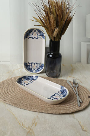 Keramika Wave Flow Noyan Kayık Tabak 26 Cm 2 Adet 22747