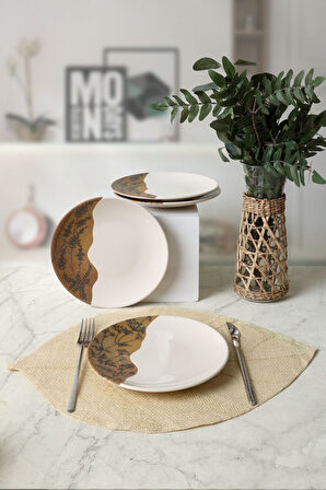 Keramika Terra Leaf Ege Pasta Tabağı 20 Cm 4 Adet 22878-79