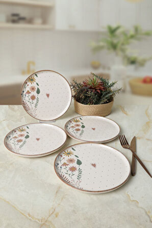 Keramika Soft Bloom Nordic Pasta Tabağı 22 Cm 4 Adet 22875