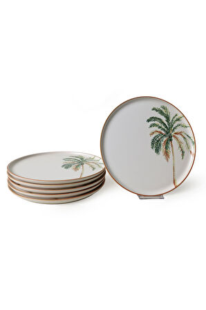 Keramika Bronze Palmiye Nordic Servis Tabağı 28 Cm 6 Adet 22903