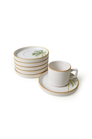 Keramika Bronze Palmiye Stackable Çay Takımı 12 Parça 6 Kişilik 22902-03