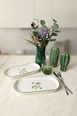Keramika Rose Line Noyan Kayık Tabak 26 Cm 2 Adet 22913