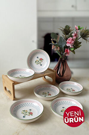 Keramika Rose Line Halka Çerezlik / Sosluk 13 Cm 6 Adet 22911